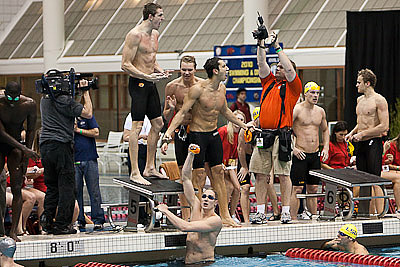 Mens 200 free relay winner Auburn 2010 SEC Swimming and Diving Championships