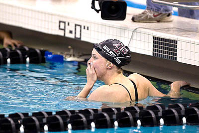 Julia Wilkinson Texas A and M 100 free 2010 NCAA D1 Women's Swimming and Diving Championships