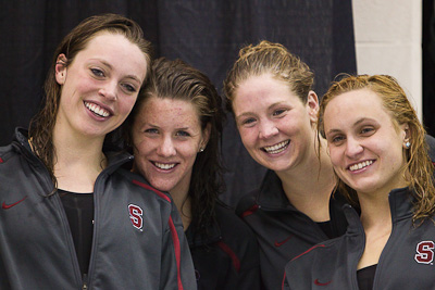 Stanford 400 free relay 2010 NCAA D1 Women's Swimming and Diving Championships