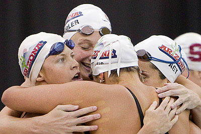 University of Arizona wins 400 medley relay 2010 NCAA D1 Women's Swimming and Diving Championships