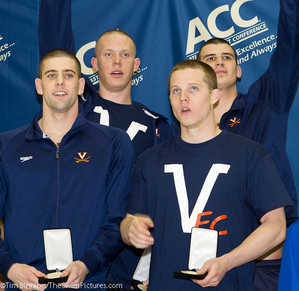 UVA wins the 400 free relay at the 2011 ACC Swimming and Diving Championships