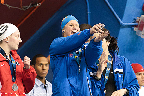 Elizabeth Beisel wins the 400 IM  at the 2011 SEC Swimming and Diving Championships