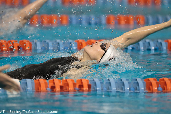 Morgan Scroggy of Georgia wins the 200 IM at the 2011 SEC Swimming and Diving Championships