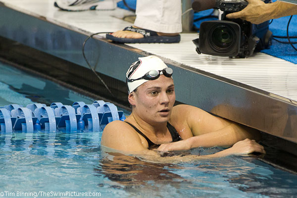 Wendy Trott of Georgia wins the 1650 free at the 2011 SEC Swimming and Diving Championships