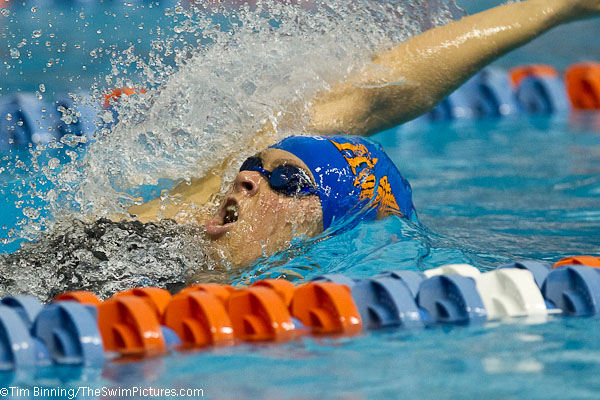 Elizabeth Beisel of Florida wins the 200 backstroke at the 2011 SEC Swimming and Diving Championships