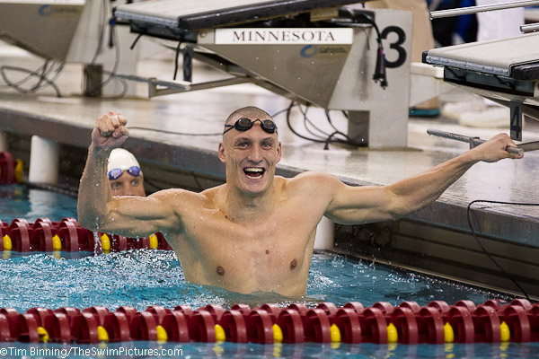 Austin Staab of Stanford wins the 200 IM at 2011 NCCA Swimming Championships