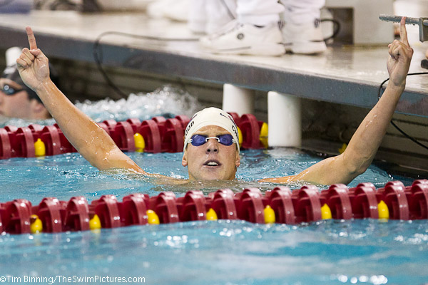 Cory Chitwood wins the 200 back  at the 2011 NCAA Division I Mens Swimming and Diving Championships