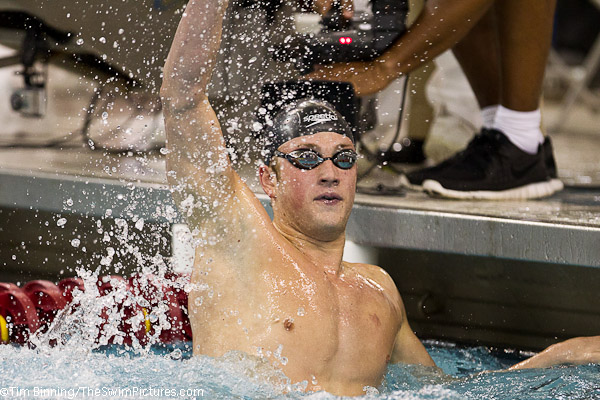 Eric Friedland of Texas wins the 200 breaststroke at the 2011 NCAA Division I Mens Swimming and Diving Championships