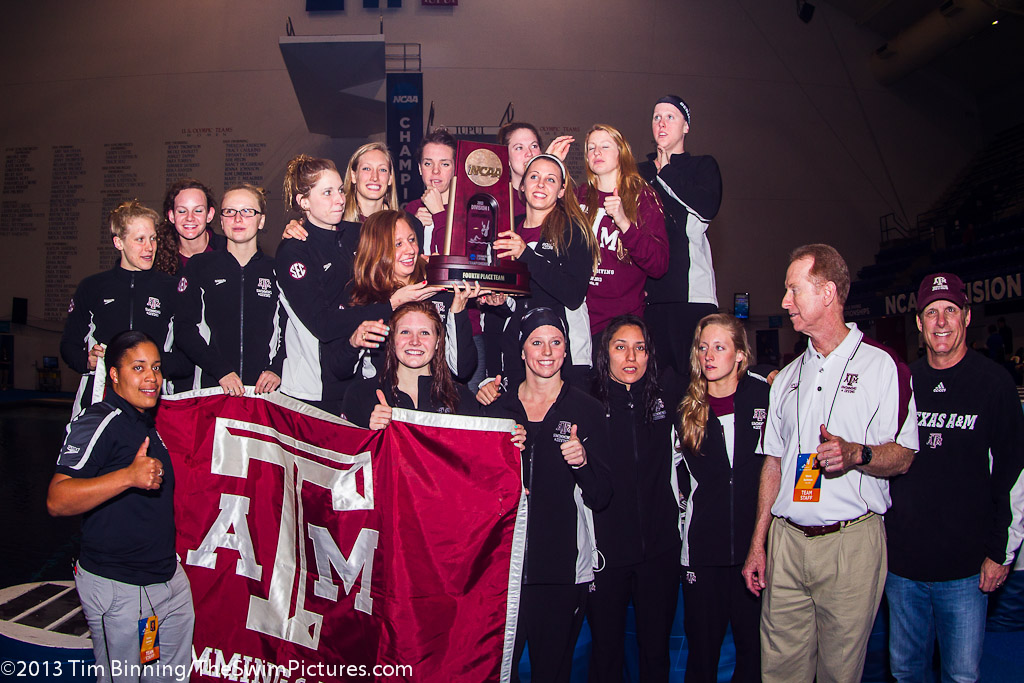 Fourth Place Team 2013 NCAA Division 1 Women's Swimming and Diving Championship | Texas A&M