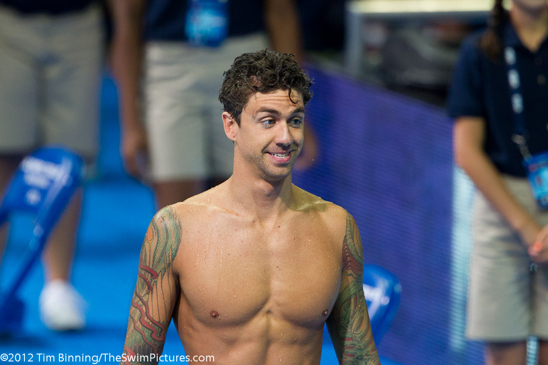Anthony Ervin of Cal Aquatics after posting the top time of 21.74 in the 50 free semi-finals.