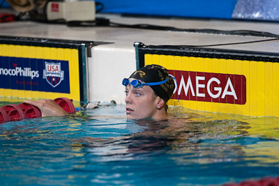 Amanda Weir takes second in the 100 free at the 2009 ConocoPhillips USA National Swimming Championships and World Championship Trials