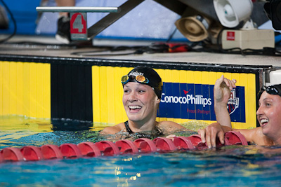 Keri Hehn of Trojan Swim Club punches her ticket to the FINA World Swimming Championships with a second place finish in the 200 breaststroke at the 2009 ConocoPhillips USA National Swimming Championships and World Championship Trials