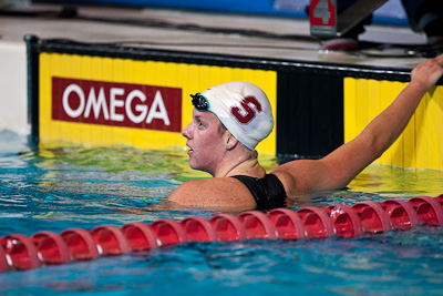 Julia Smit of Stanford takes second place in the 400 IM at the 2009 ConocoPhillips USA National Swimming Championships and World Championship Trials